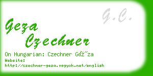 geza czechner business card